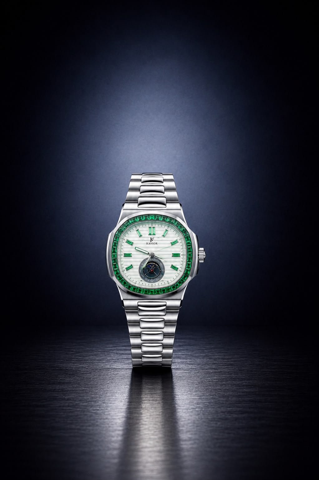 "Nautilus" Baguette Edition – Premium Stone-Encrusted