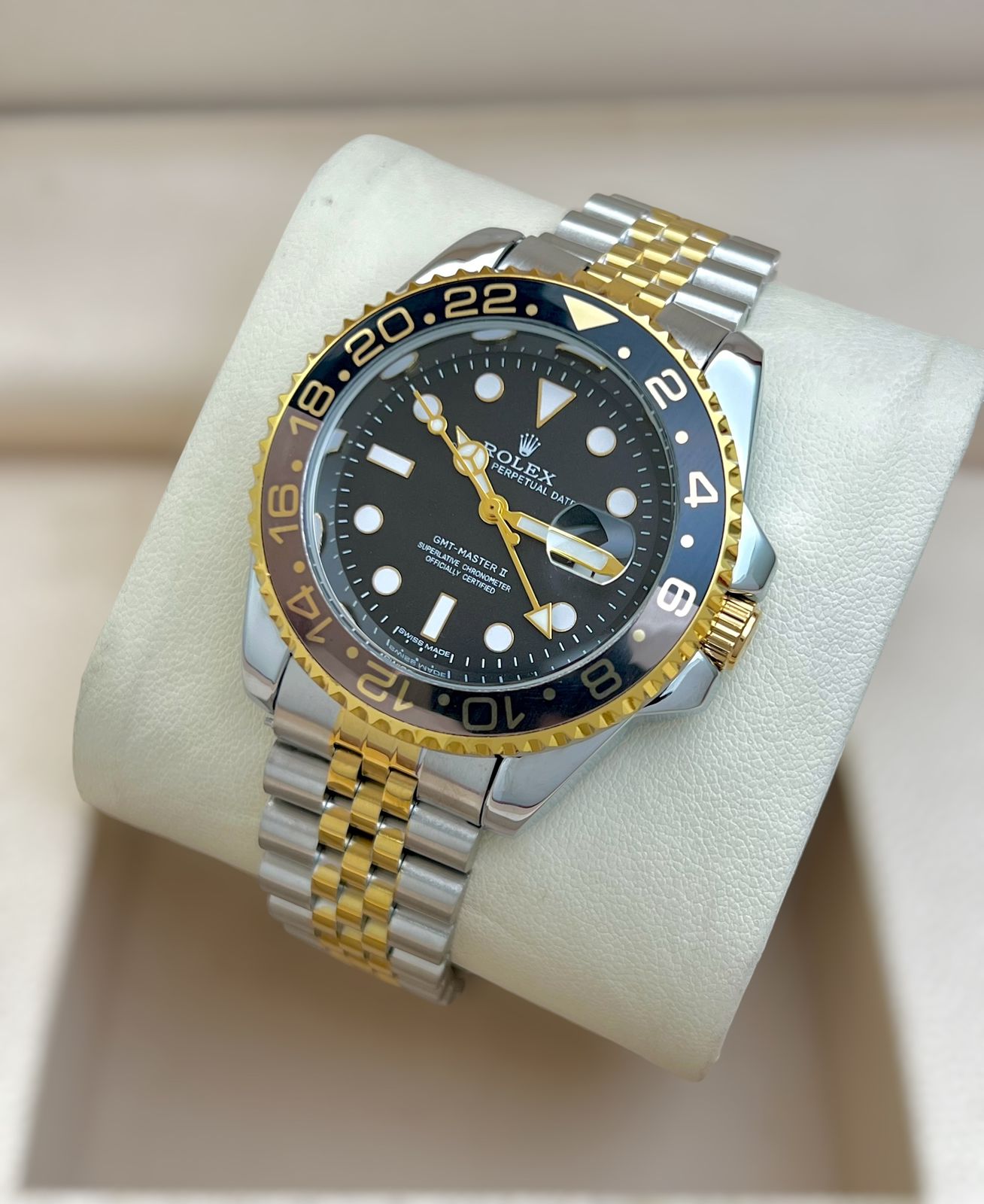 Elite "Global-Master" Edition – Full Gold GMT with Emerald-Stealth Bezel