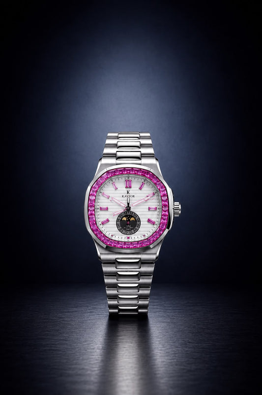 "Nautilus" Baguette Edition – Premium Stone-Encrusted