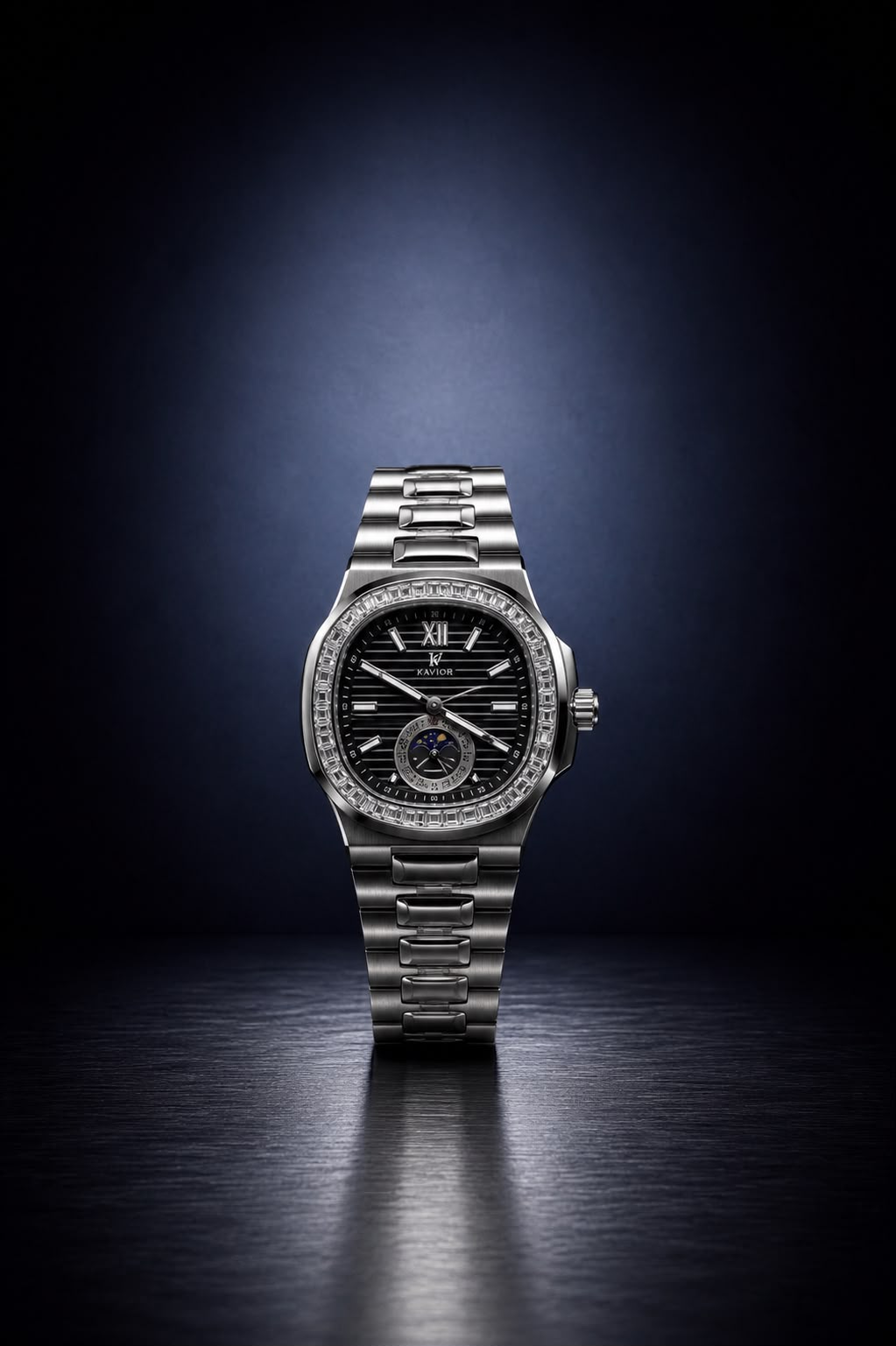 "Nautilus" Baguette Edition – Premium Stone-Encrusted