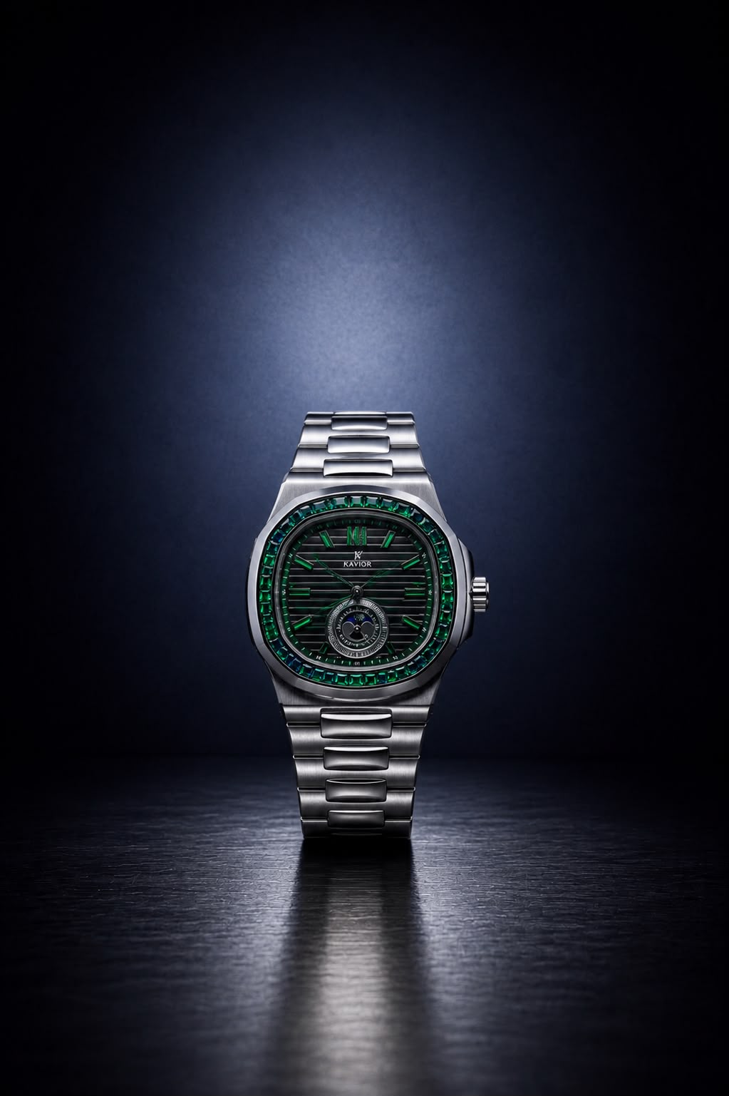 "Nautilus" Baguette Edition – Premium Stone-Encrusted