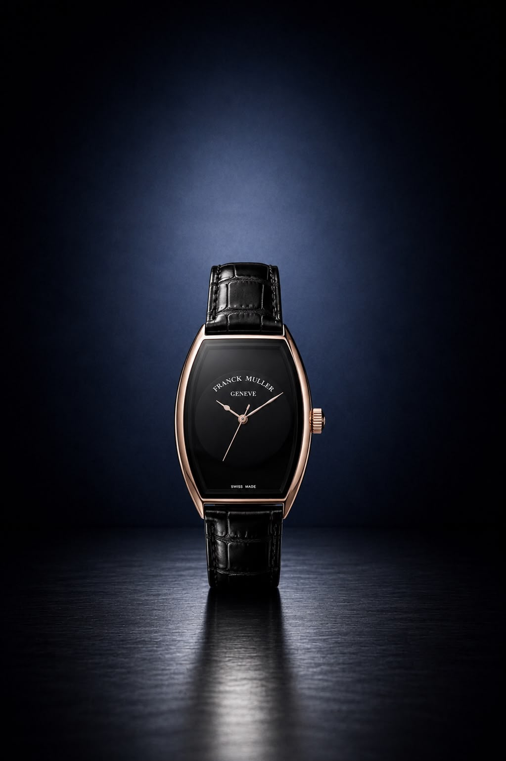 "Vanguard" Rose Gold – Classic Black Dial Luxury Edition