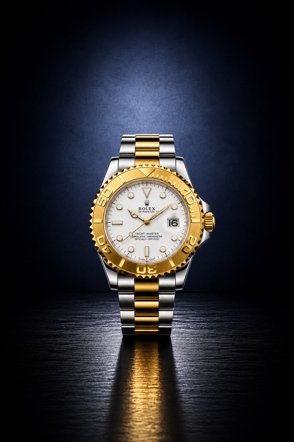 Elite "Ocean-Master" Edition – Two-Tone Gold & Silver Nautical Watch