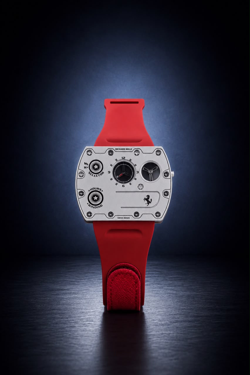 Velocity "Speedster" Edition – Titanium Tonneau Chronograph in Red